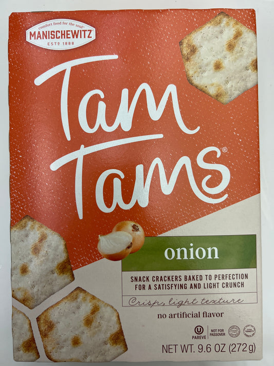 Manischewitz tam tams crackers onion