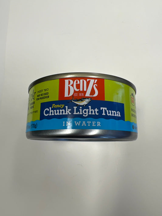 Benzs fancy chunk light tuna in water טונה במים