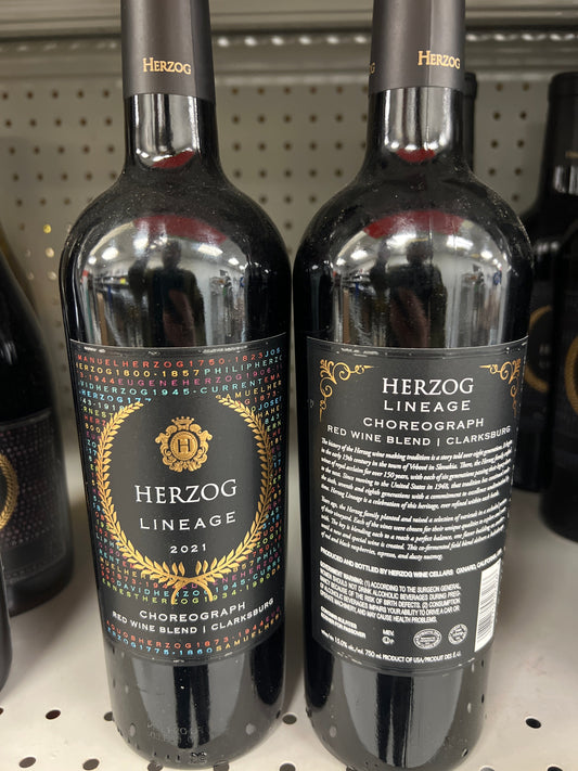 Herzog Red Wine Blend Choreograph Lineage Clarksburg 2021 Mevushal