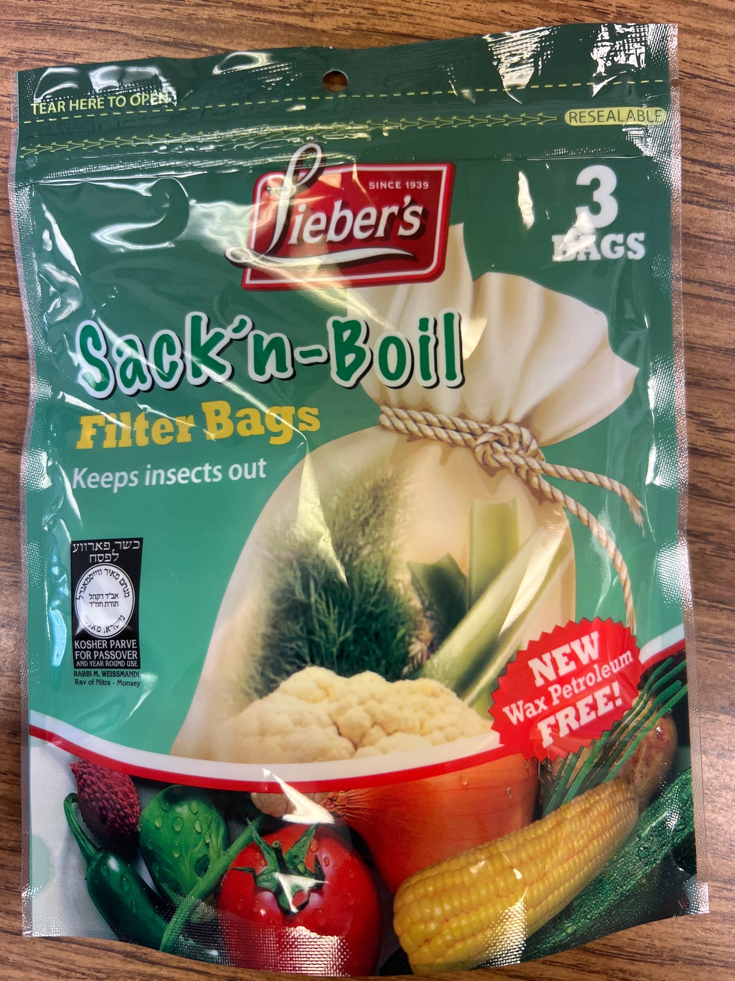 Liebers sack n’ boil soup filter bags 3pk