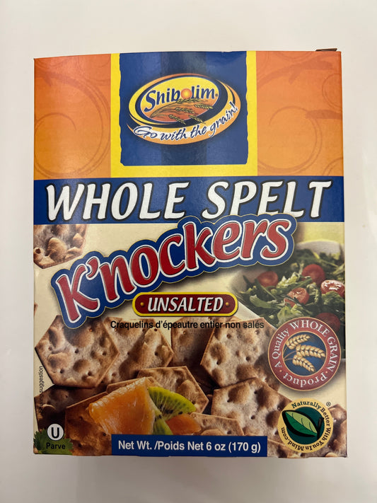 Shibolim whole spelt knocker’s unsalted