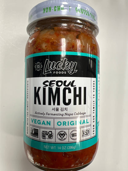 Lucky foods Seoul kimchi vegan original gluten free