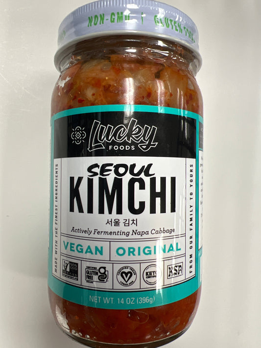 Lucky foods Seoul kimchi vegan original gluten free