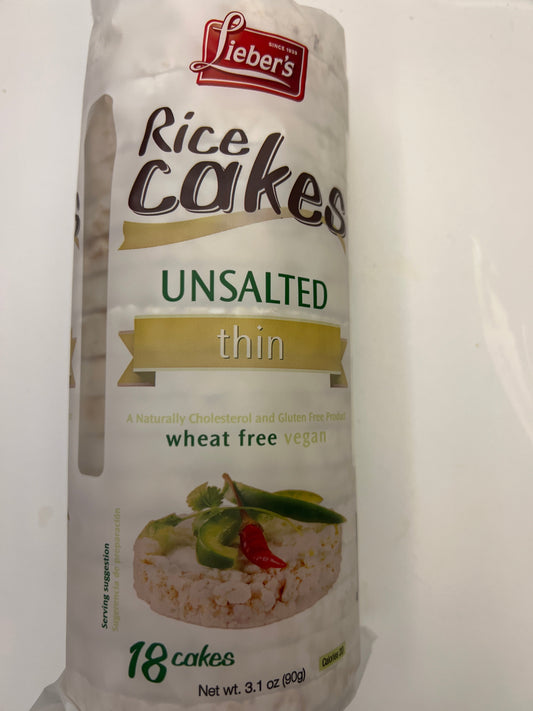 Liebers rice cakes thin unsalted