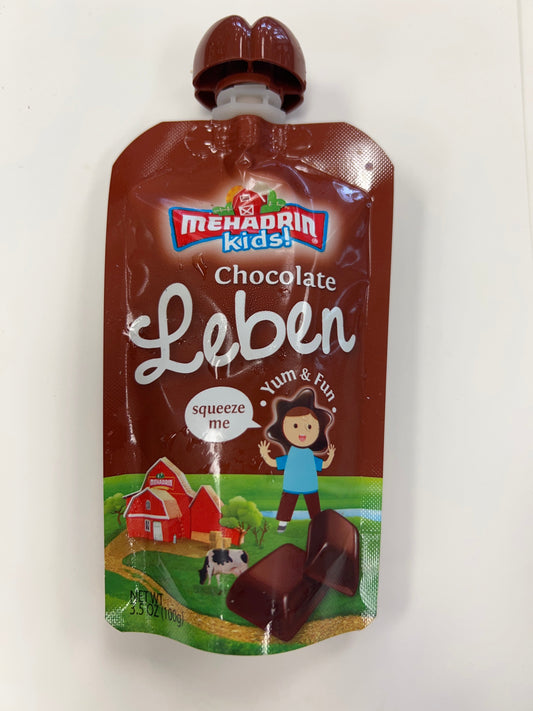 Co-op Mahadrin kids chocolate lebon yogurt pouch 24 count per case