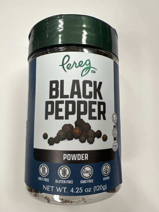 Pereg black pepper. Powder