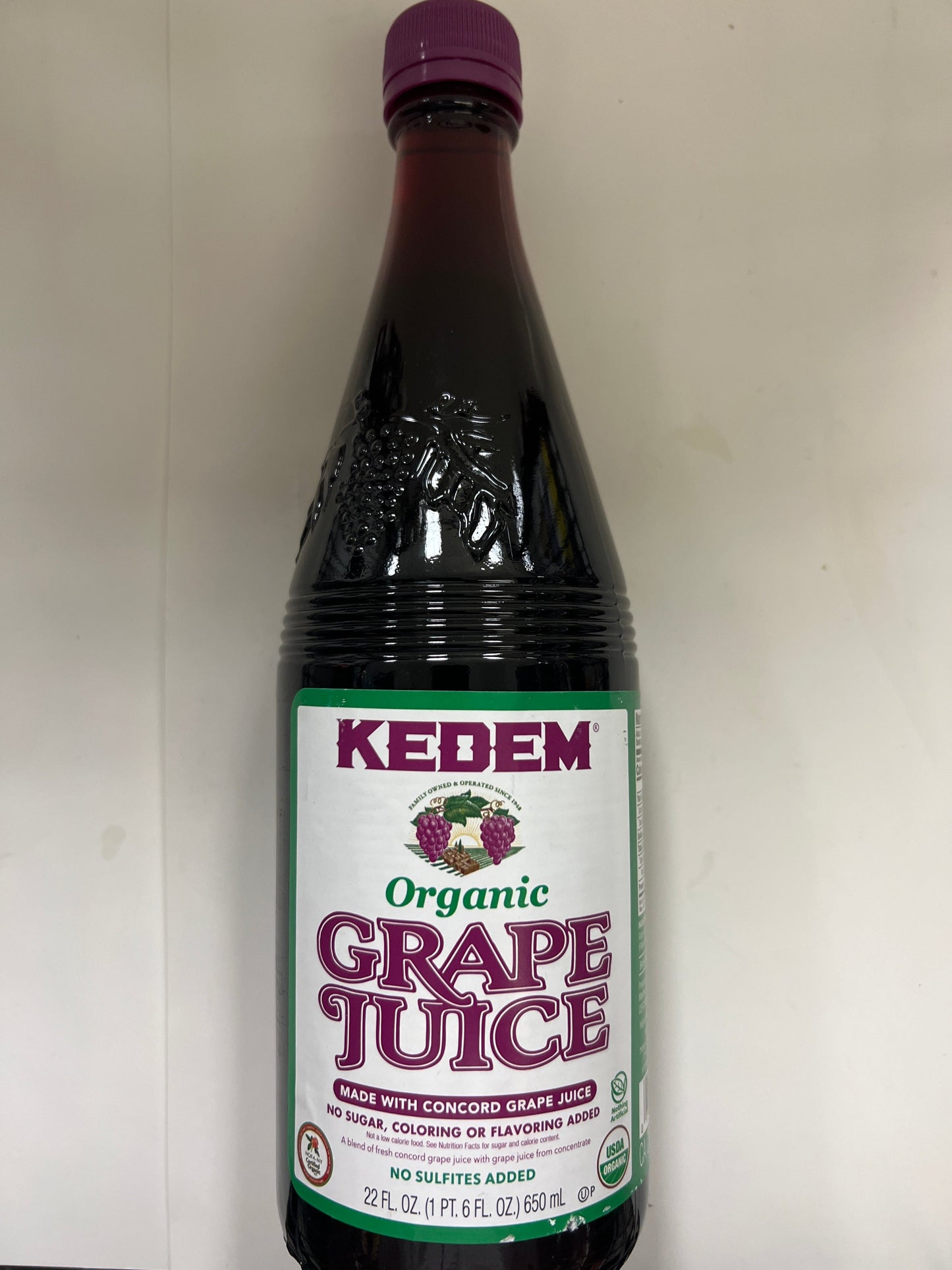 Kedem organic grape juice 22oz
