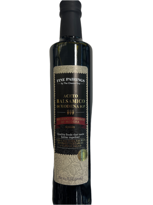 Fine pairings by the cheese guy. Aceto balsamic vinegar of Modena. 16.9oz