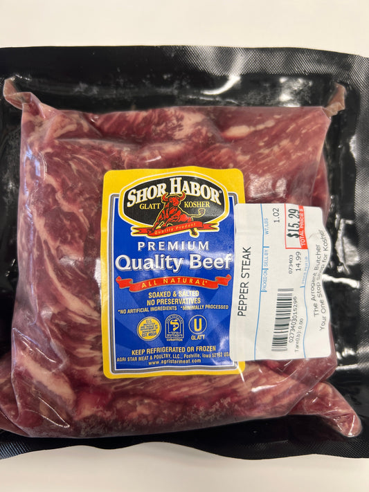 Shor habor pepper steak $14.99/lb Price adjusted at fulfillment. Approx 1lbs