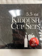 Blue sky #4045 5.5oz kiddush cups with plates 5 sets. Silver
