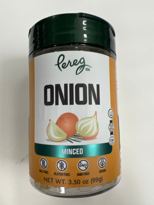 Pereg onion. Minced