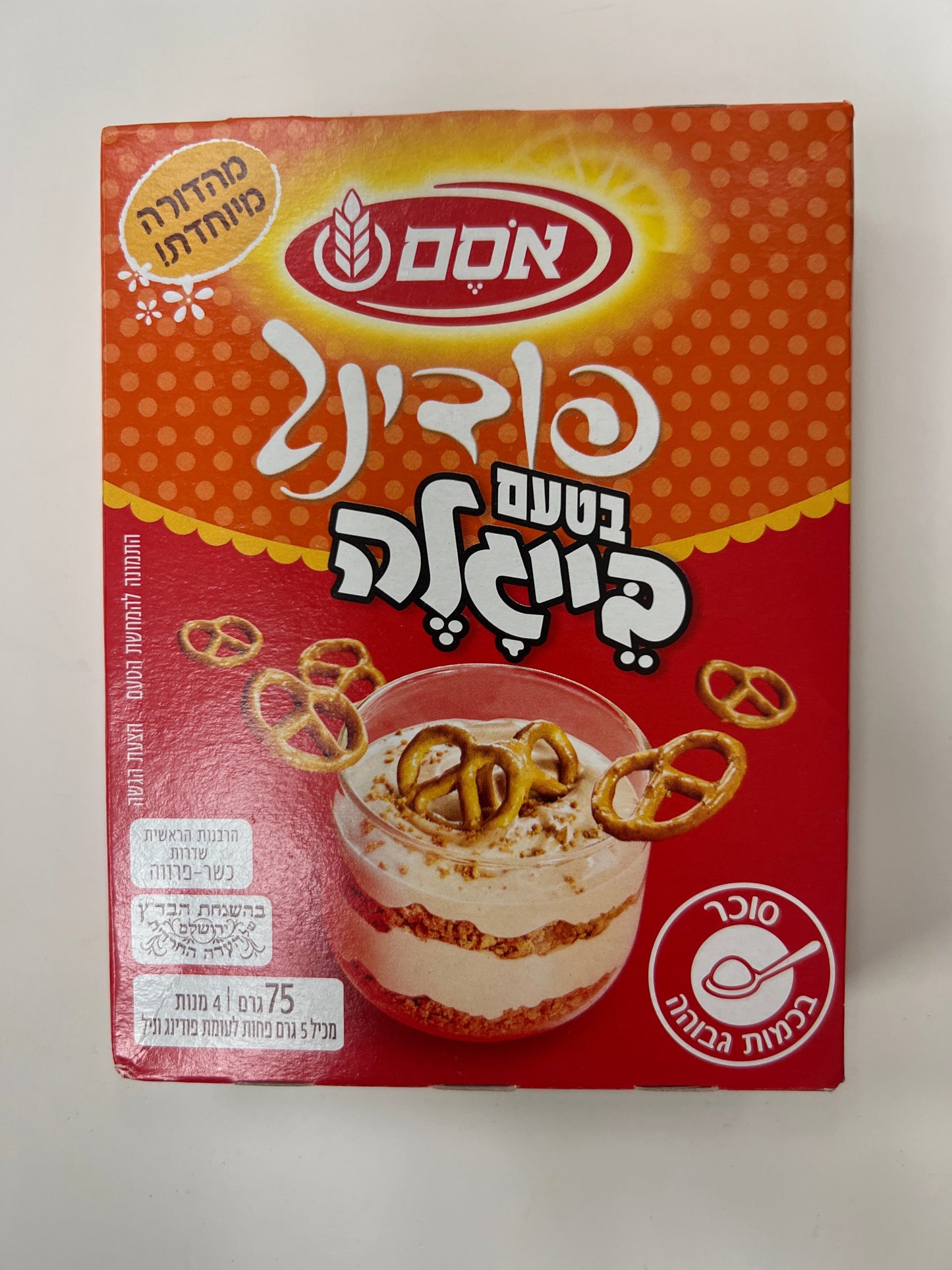 Osem instant pudding pretzel flavored