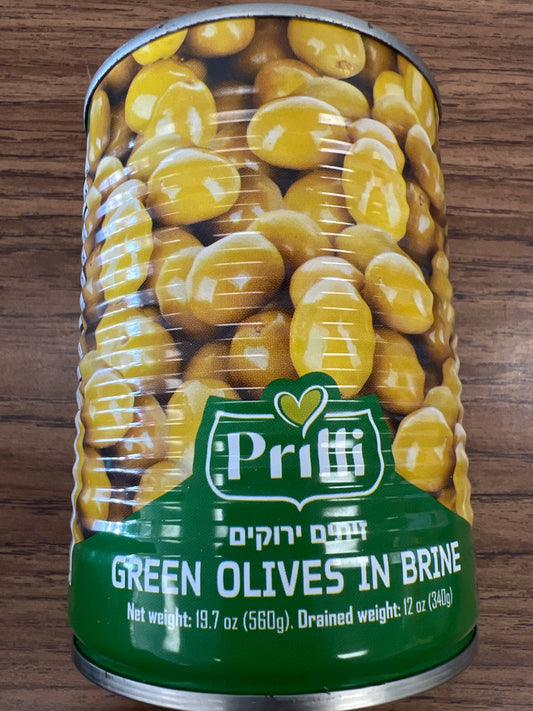 Prilli green olives in brine KFP year round