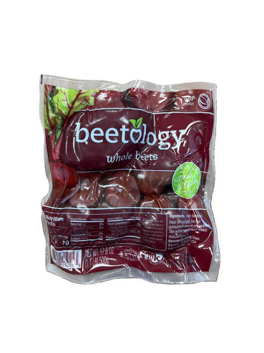 Beetology cooked and ready to eat whole beets. oup year round