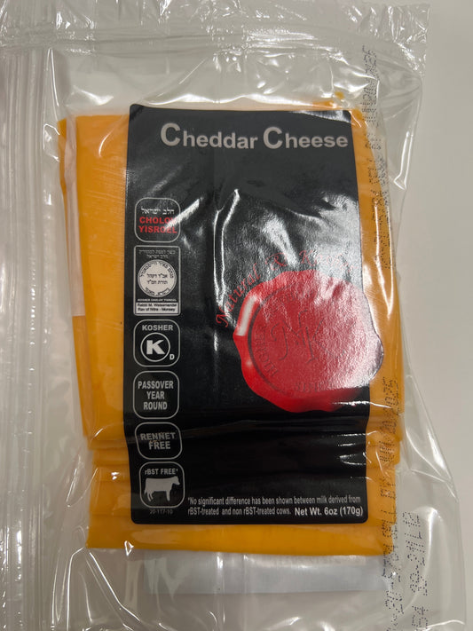 Natural kosher sliced cheddar cheese
