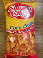 Snappy snax corn chips. Bbq flavored
