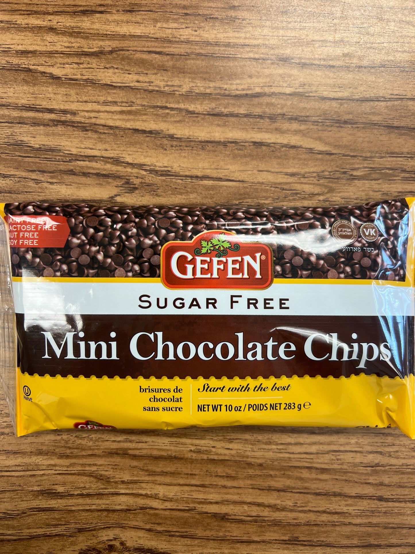 Gefen sugar free mini chocolate chips