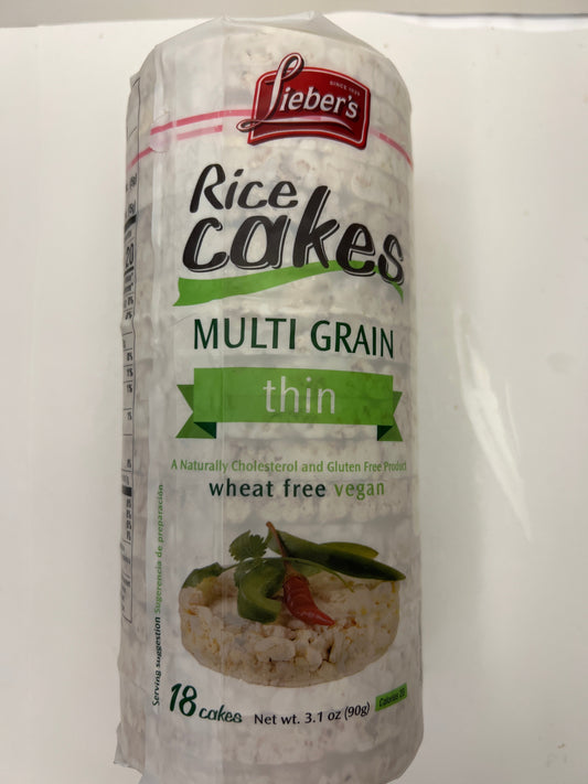 Liebers rice cakes thin multigrain