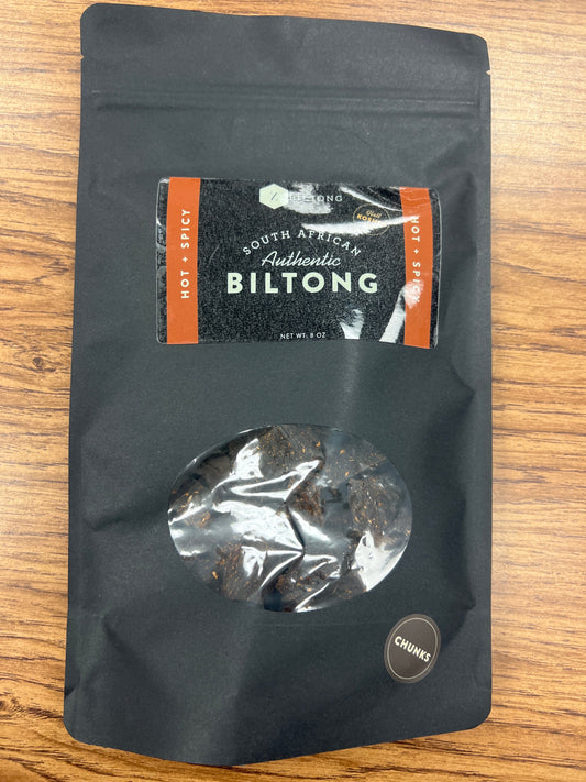 ZBiltong South African authentic biltong 8oz hot and spicy chunks