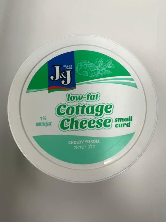 J and J low fat cottage cheese small curd 16oz