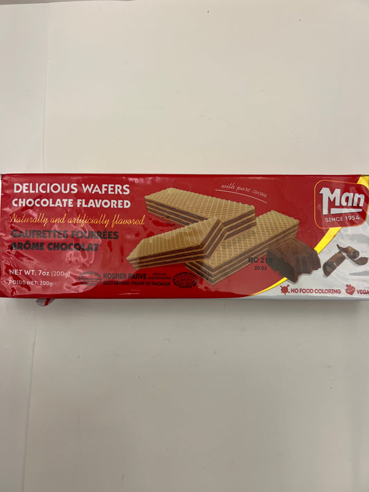 Man chocolate flavored delicious wafers 7oz