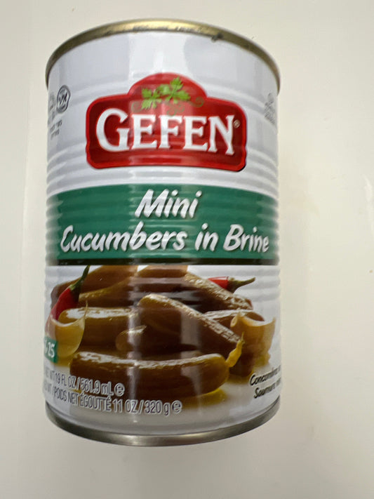 Gefen mini cucumbers in brine 18-25