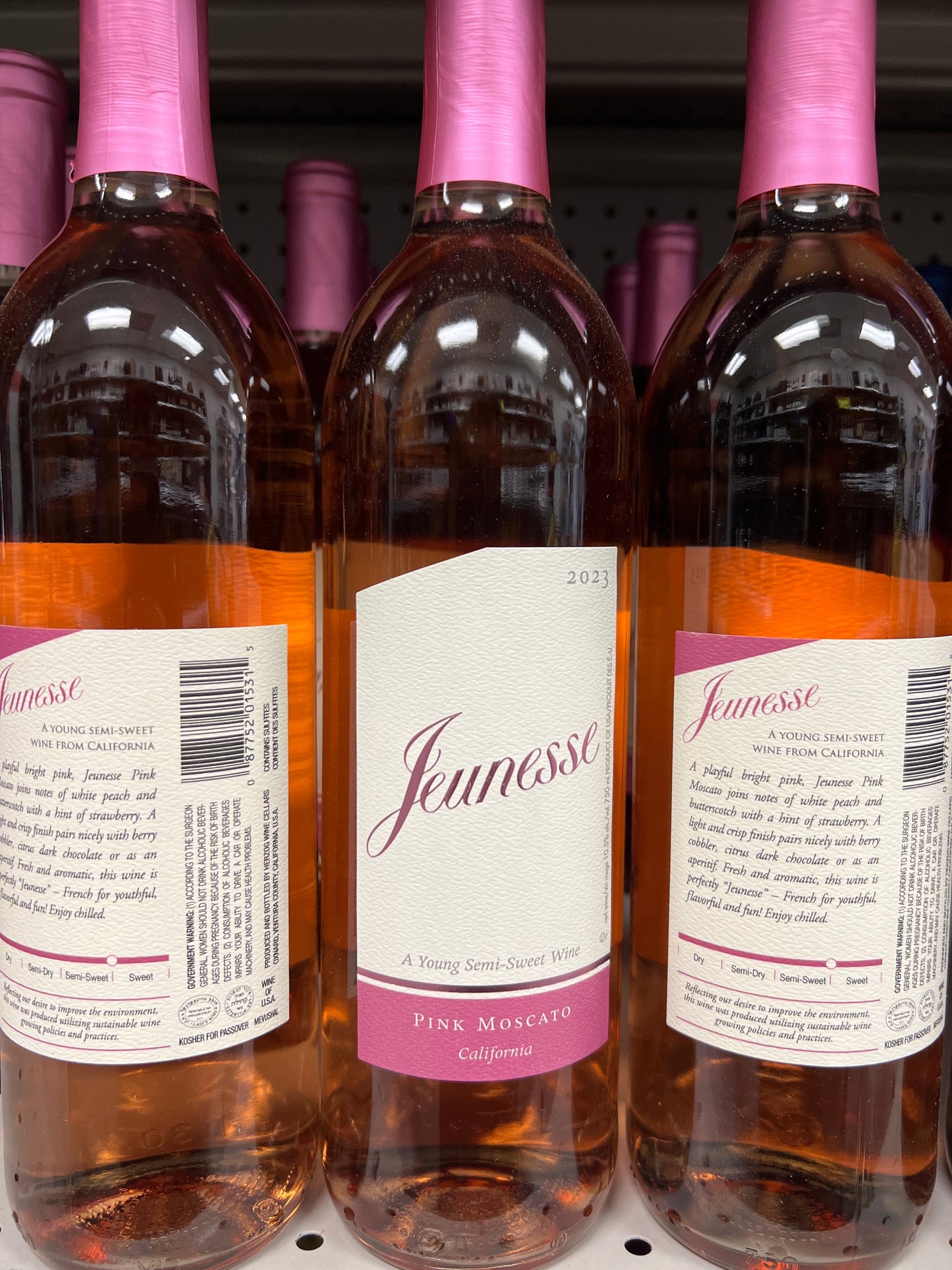 Jeunesse Pink Moscato California Mevushal