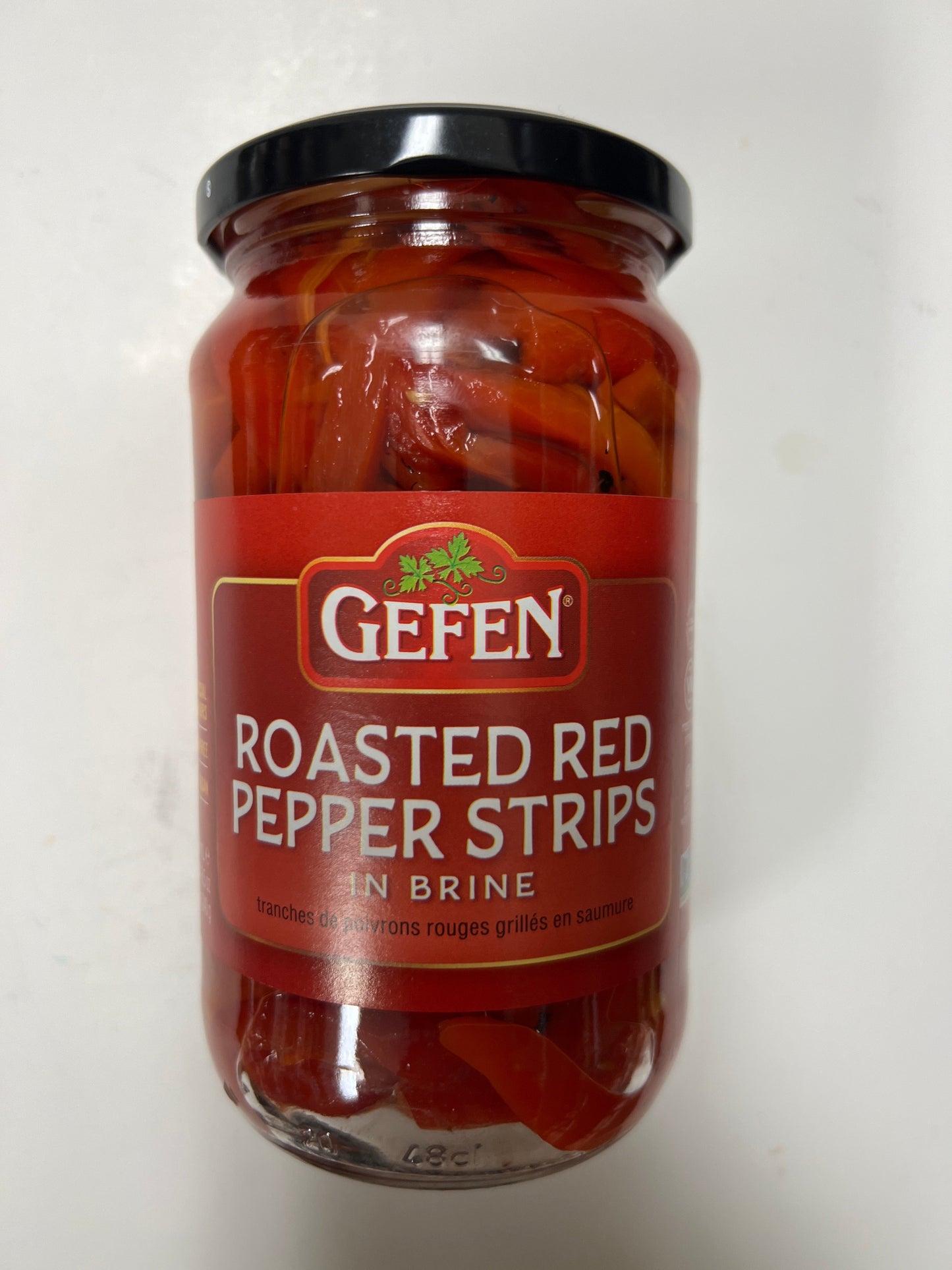 Gefen roasted red pepper strips in brine