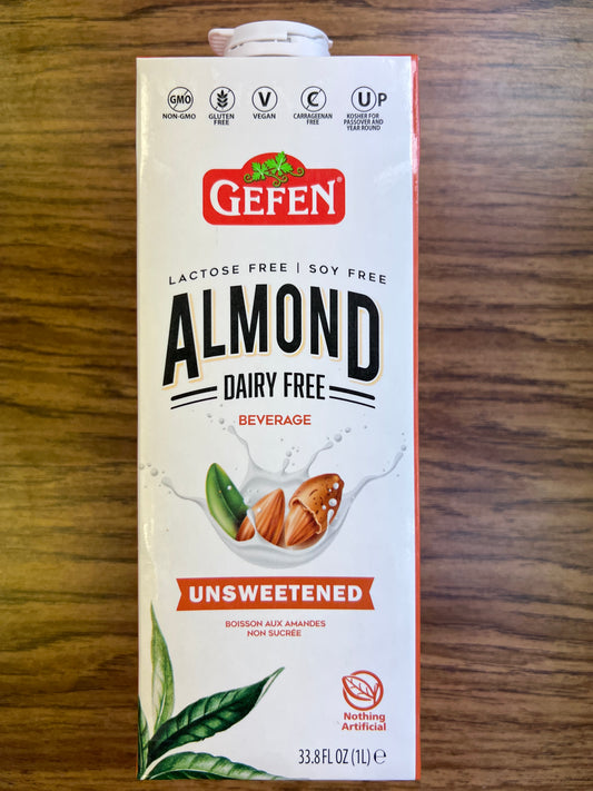 Gefen unsweetened almond milk dairy free P