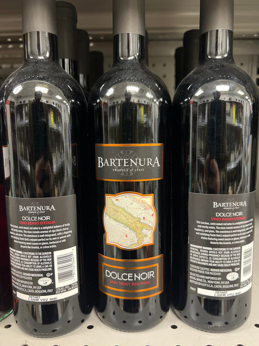 Bartenura Dolce Noir Semi Sweet Italy Mevushal