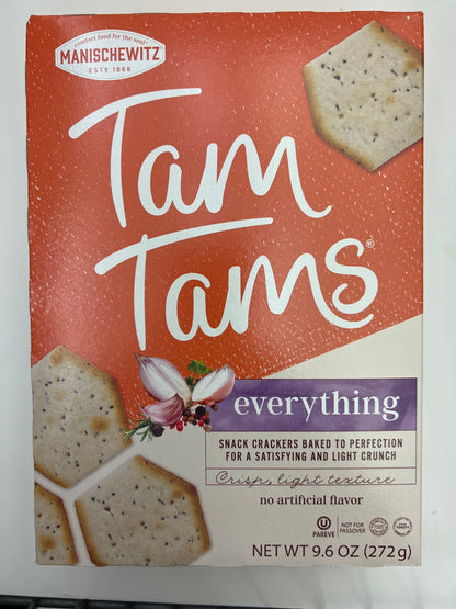 Manischewitz tam tams crackers everything
