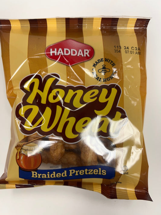 Haddar honey wheat braided pretzels