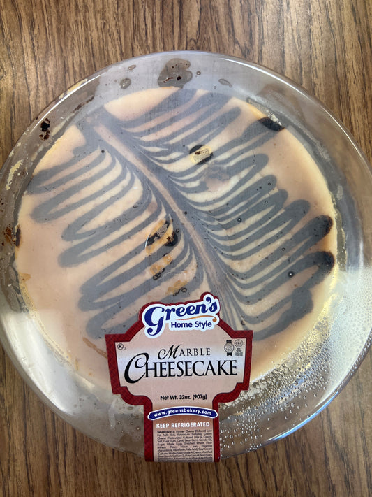 Greens home style marble cheesecake 9”