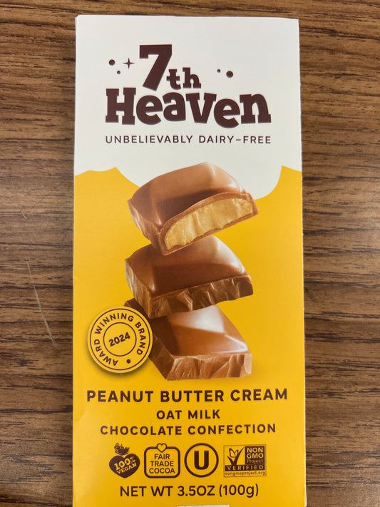 7th heaven unbelievably dairy free. Peanut butter cream oat milk chocolate confection