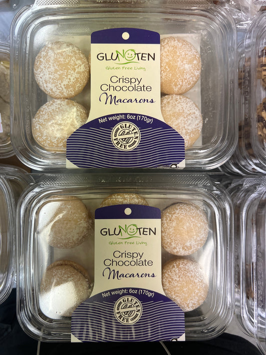 Glunoten gluten free crispy chocolate macarons