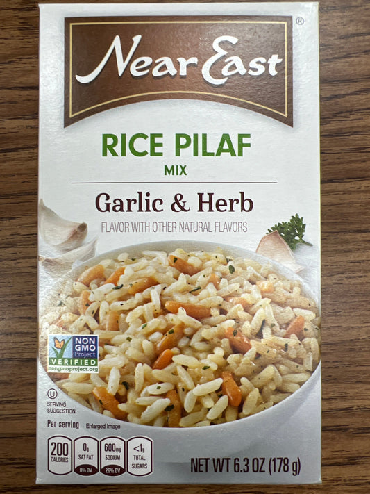 Near east rice pilaf mix garlic and herb