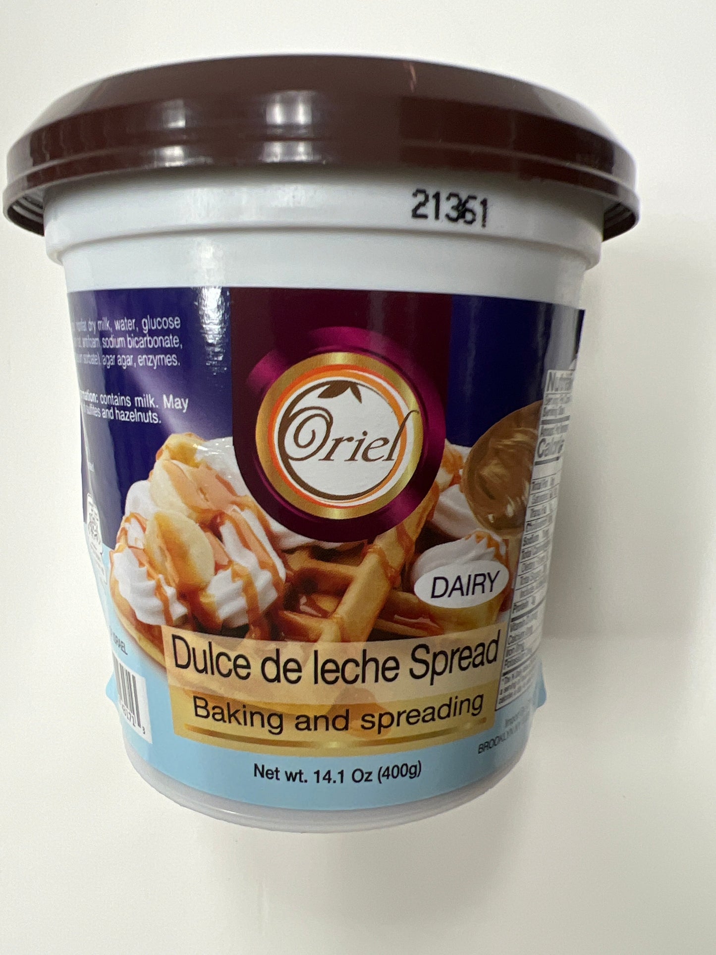KFP Oriel dulce de leche spread. Baking and spreading