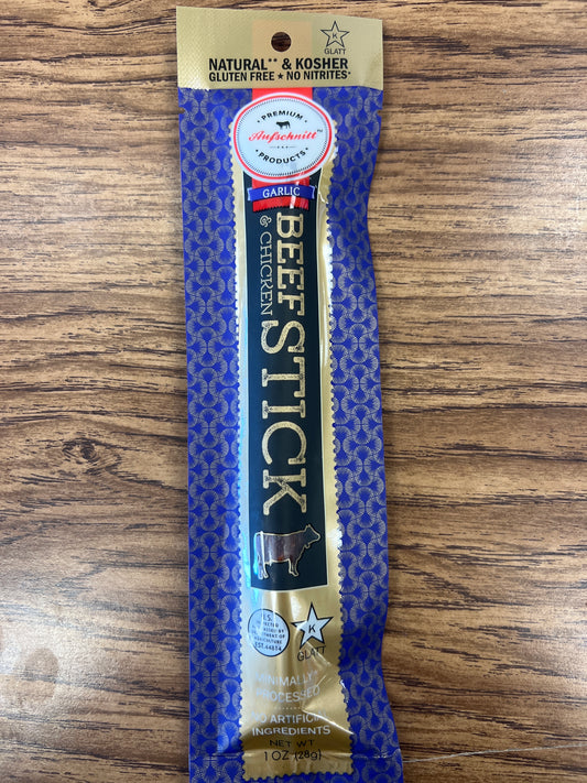 Aufschnitt. Garlic flavored beef and chicken stick