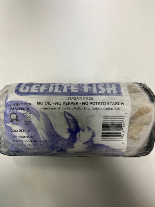 Benzs mehudar gefilte fish sugar free no oil no pepper no potato starch KFP