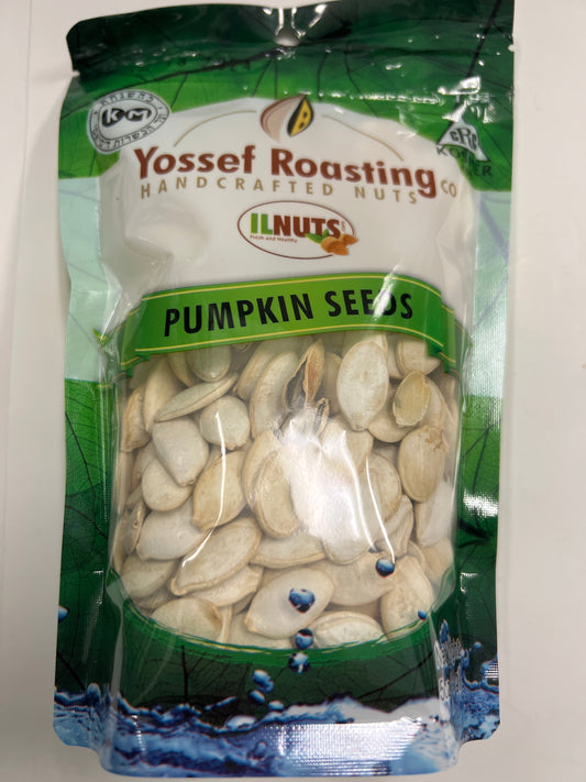 Yossef roasting pumpkin seeds