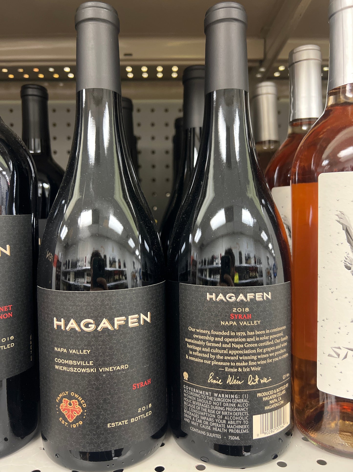 Hagafen Syrah Coombsville 2018 Mevushal