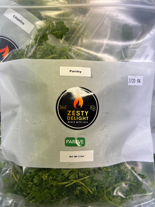 Pre order only KFP Zesty delight Washed and ready Parsley w/ Hashgacha