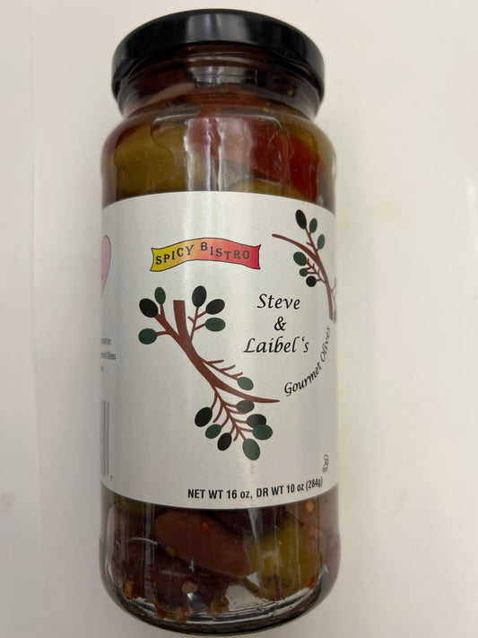Steve and Laibel’s gourmet olives spicy bistro