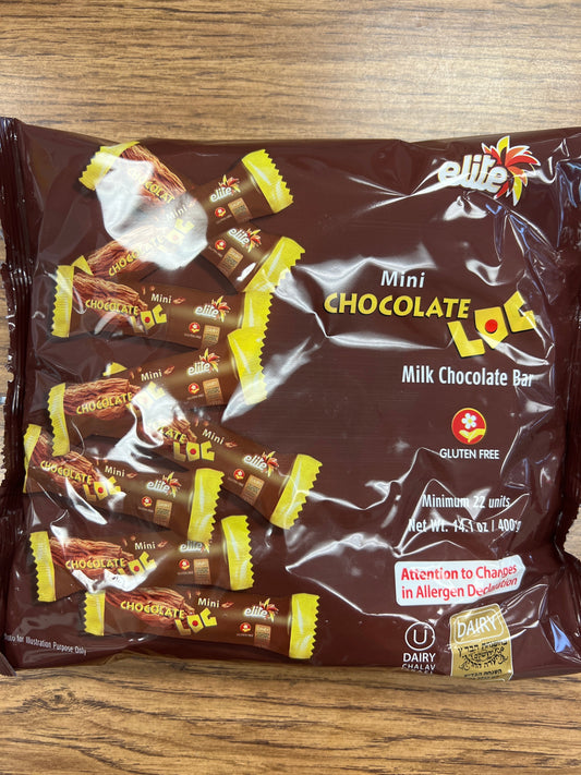 Elite mini chocolate log 22 pieces dairy gluten free