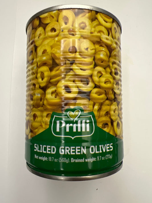 Prilli sliced green olives