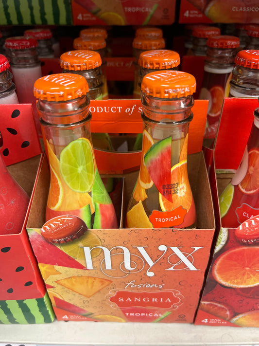 Myx Tropical White Sangria Fusions 4 x 187ml Mevushal