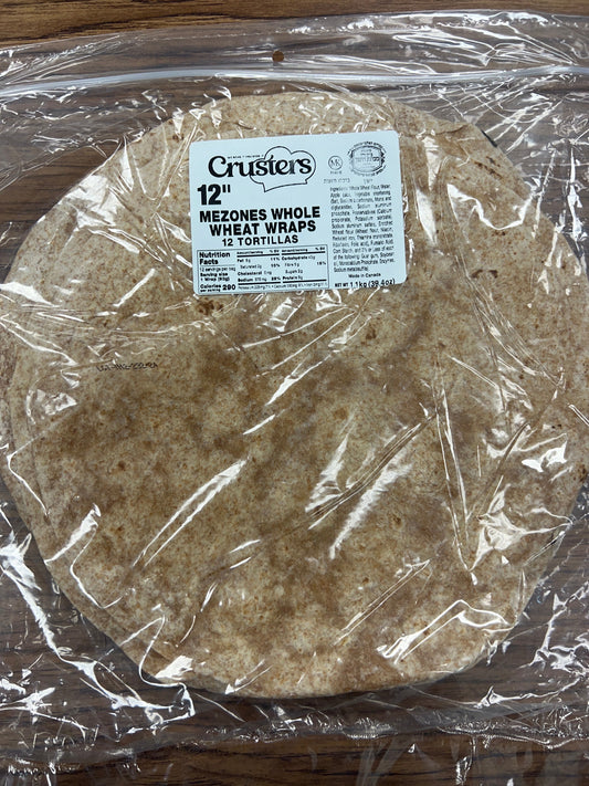 Crusters 12” mezonos whole wheat wraps 12 tortillas