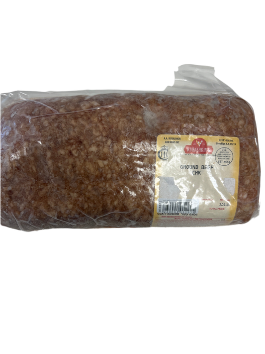 Co-op Rubashkin CHK ground chuck / ground beef $7.99/lb Price adjusted at fulfillment. Approx 2lbs per tray 12 trays