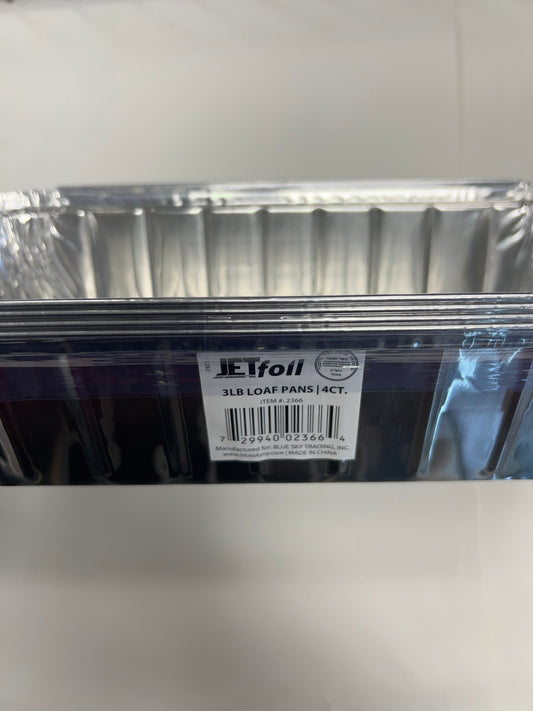 Jetfoil 3lb loaf pans 4ct