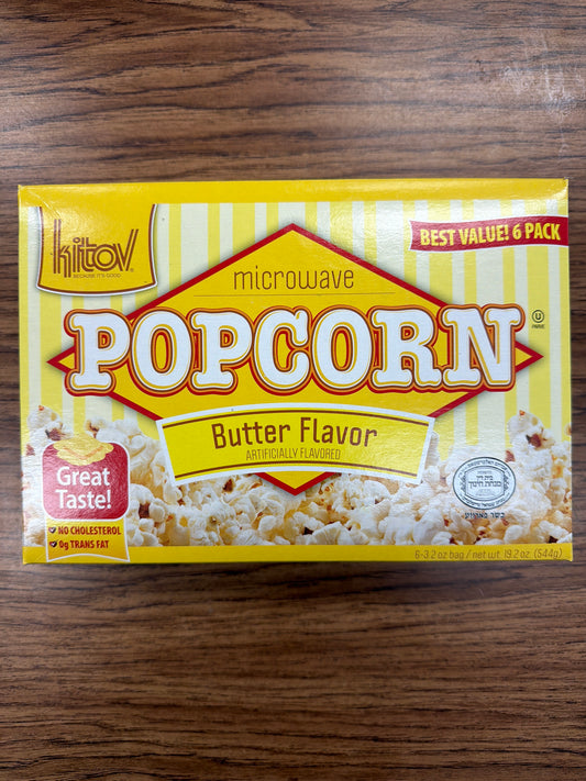 Kitov. Microwave popcorn butter flavored 6-pack